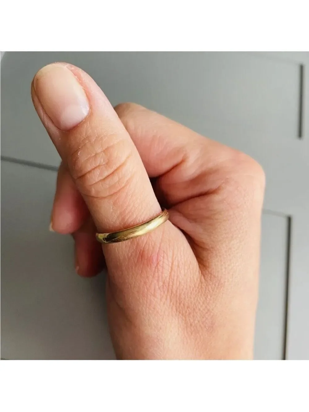 Solid 14k Yellow Gold “Bristol” Stack Ring Band